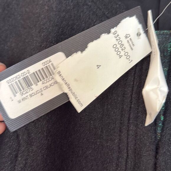 Banana Republic NWT black boucle collarless blazer size 4 - Picture 4 of 12